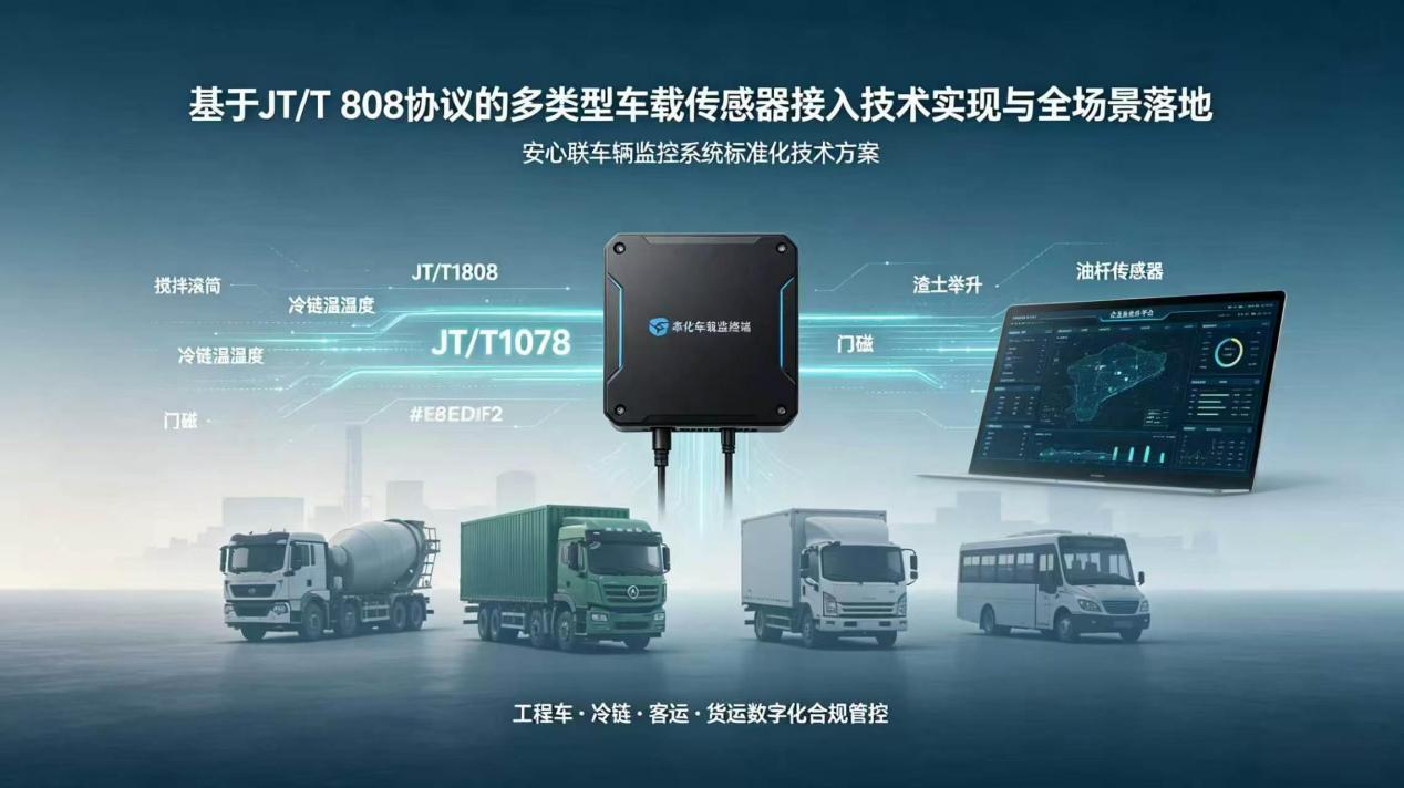 基于 JT/T 808 协议的多类型车载传感器接入技术实现与全场景落地
