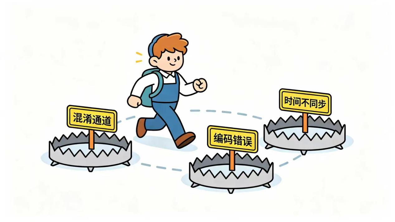 JTT1078 新手常见误区：通道混用、编码不熟与时间戳不同步