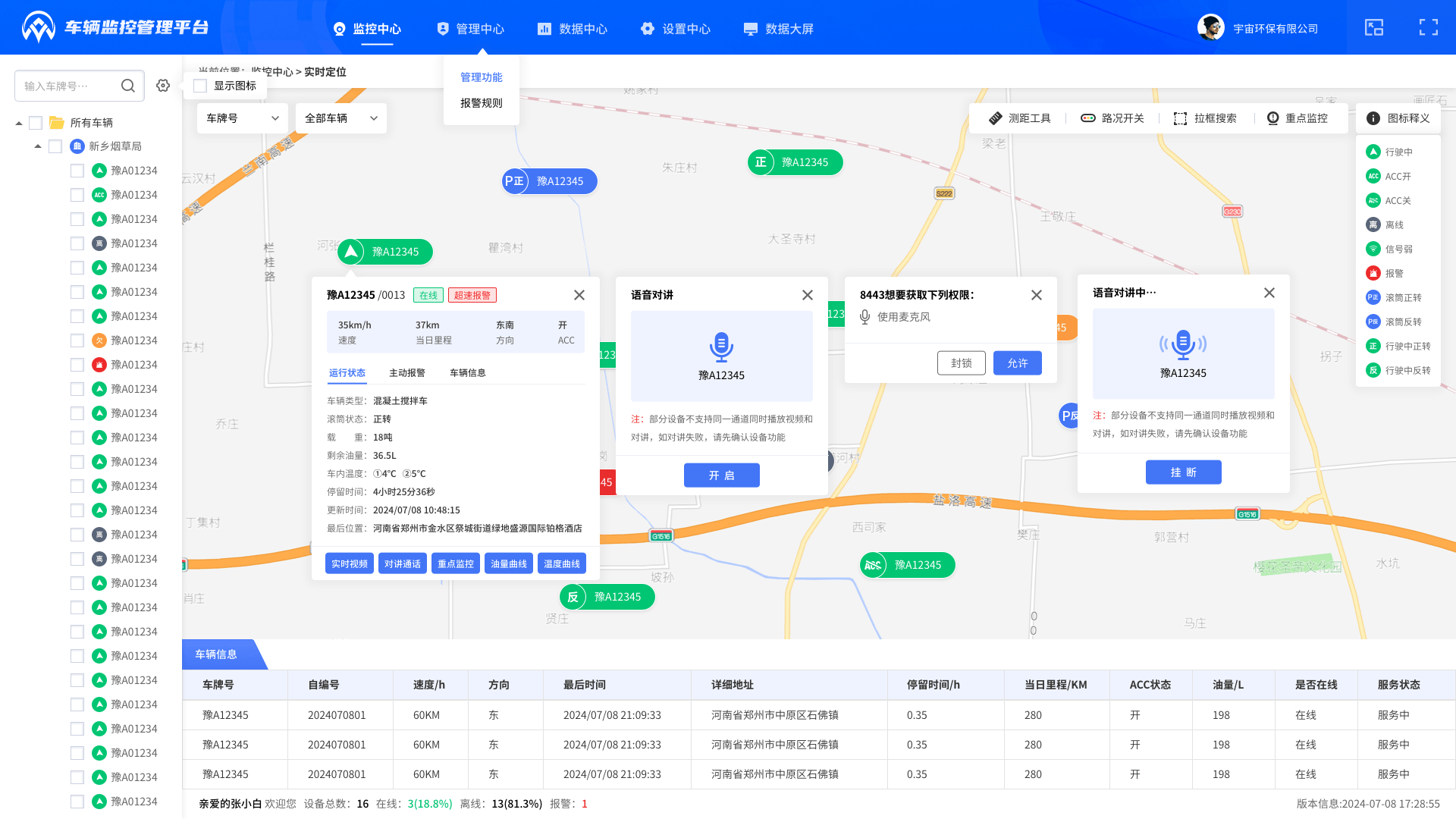 车辆监控管理平台